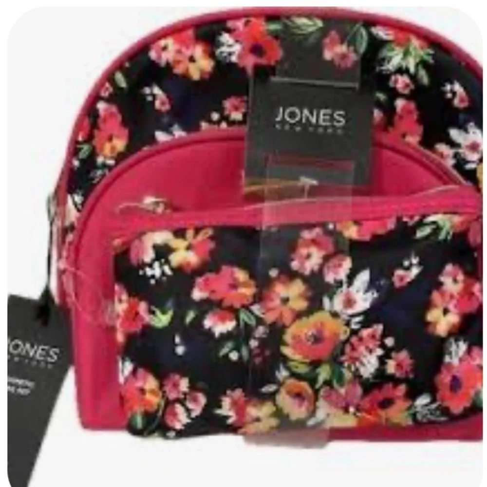 Jones New York Floral Print Cosmetic Bag Trio